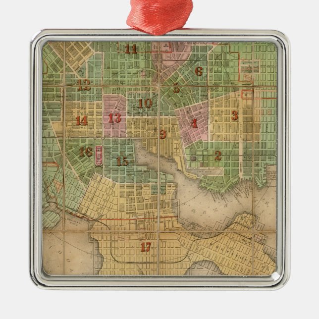 Baltimore Maryland Julgransprydnad Metall (Framsidan)