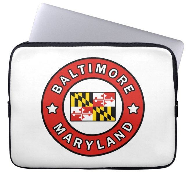 Baltimore Maryland Laptop Sleeve (Framsidan)