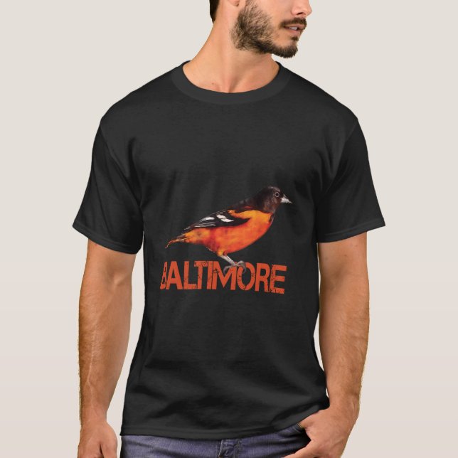 Baltimore Maryland Lord Baltimore Oriole Öga T Shirt (Framsida)