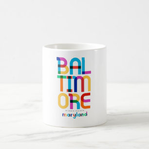 Baltimore Maryland Mid Century, Pop Art. Kaffemugg
