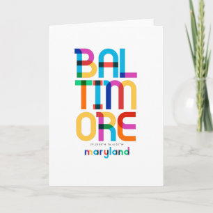 Baltimore Maryland Mid Century, Pop Art. Kort