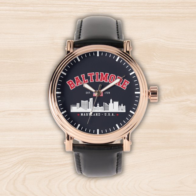 Baltimore Maryland Modern Skyline city Armbandsur (Skapare uppladdad)