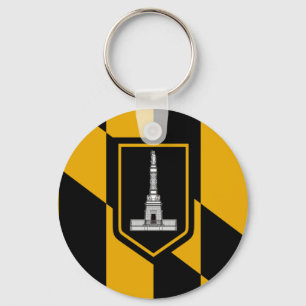 Baltimore (Maryland)-nyckelkedja för flagga Nyckelring