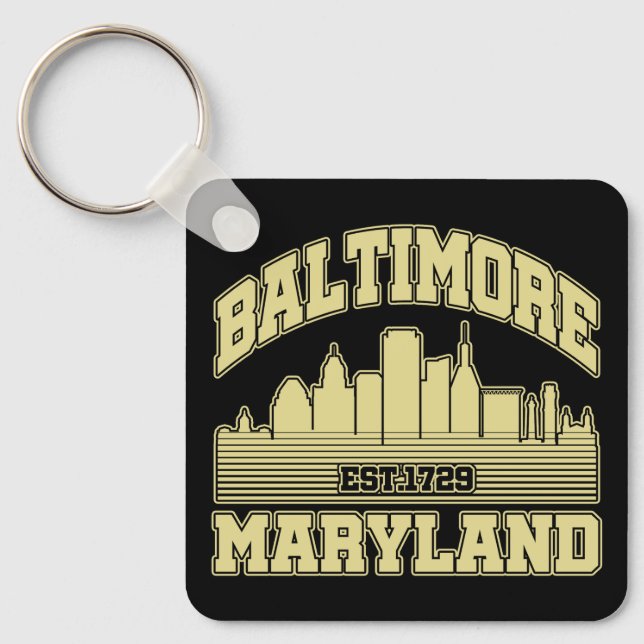 Baltimore,Maryland Nyckelring (Framsida)