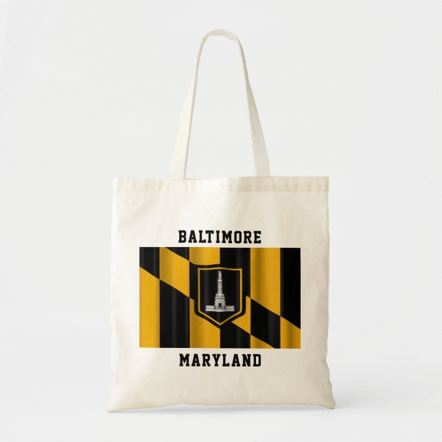 Baltimore, Maryland officiell-flagga till påsen Tygkasse (Framsidan)