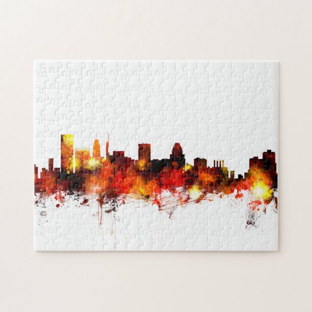 Baltimore Maryland Skyline Pussel (Horisontell)