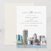BALTIMORE Maryland Skyline Travel Spara datum