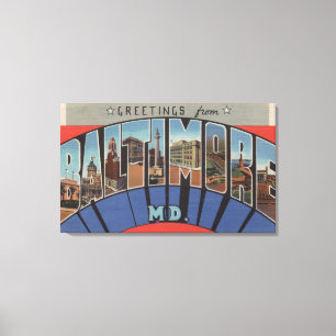 Baltimore Maryland - stora brevplatser 3 Canvastryck