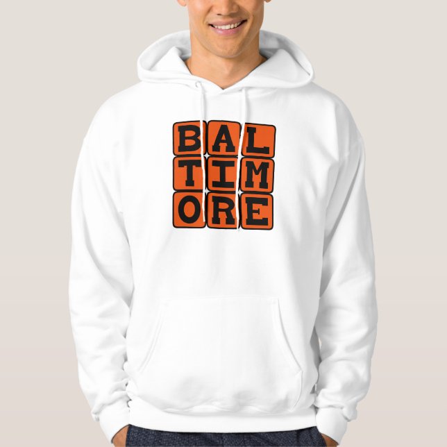 Baltimore, Maryland USA Sweatshirt Med Luva (Framsida)