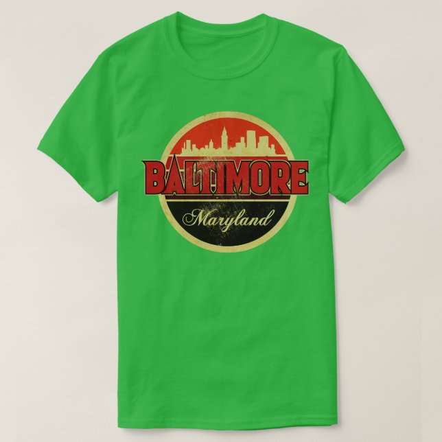 Baltimore Maryland-Vintage T Shirt (Design framsida)