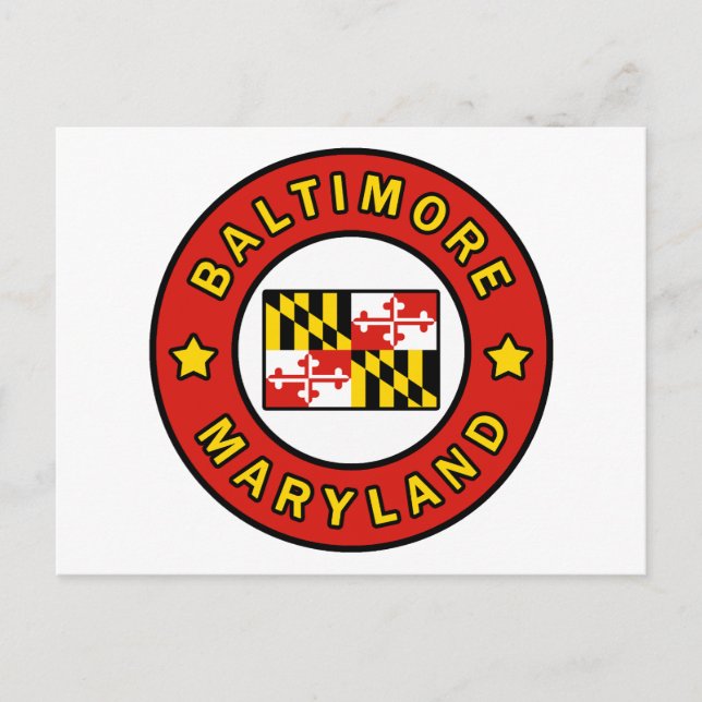 Baltimore Maryland Vykort (Framsida)