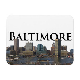 Baltimore MD-horisont med Baltimore i himmlen Magnet
