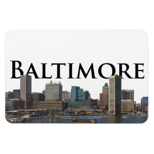 Baltimore MD-horisont med Baltimore i himmlen Magnet