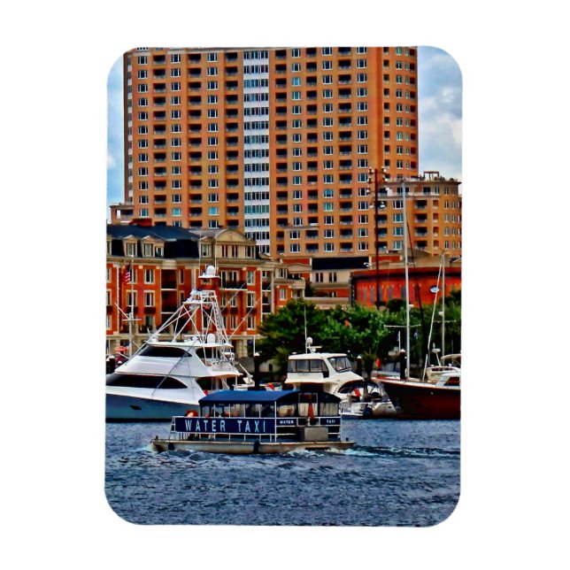 Baltimore MD - Inner Harbour Vatten Taxi Magnet (Vertikal)