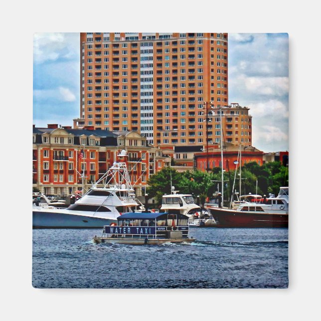 Baltimore MD - Inner Harbour Vatten Taxi Magnet (Framsidan)
