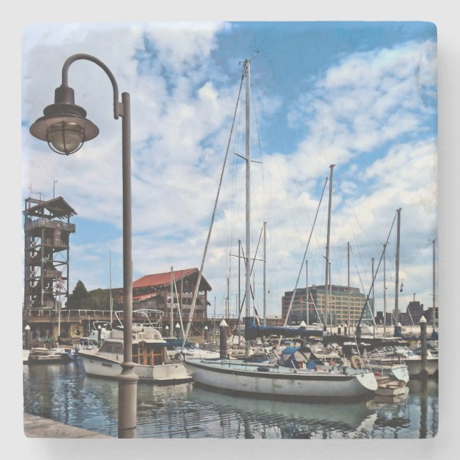Baltimore MD - Marina Near Fells Point Stenunderlägg (Framsidan)