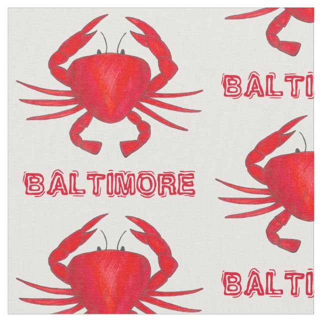 Baltimore MD Maryland Red Crab Seafood Tyg (Närbild)