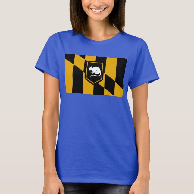 Baltimore MD-råttaflagga T-shirt (Framsida)