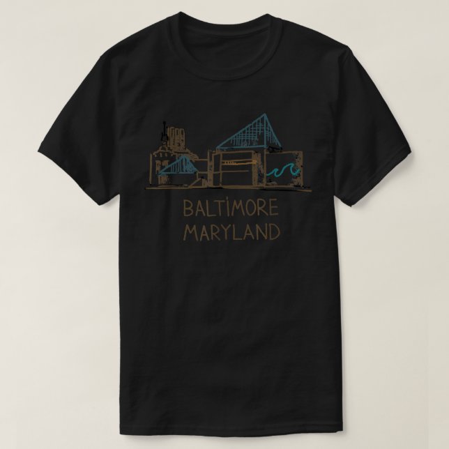 Baltimore National Aquarium Maryland T tee (Design framsida)