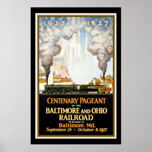 Baltimore och Ohio Railroad Centenary Skönhetstävl Poster