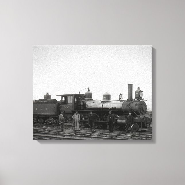 Baltimore och Ohio Railroad Engine nr 932 Canvastryck (Framsida)