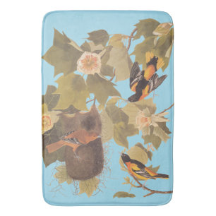 Baltimore Oriole Audubon Bird Family med bo Badrumsmatta