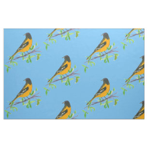 Baltimore Oriole Bird Blue Tyg