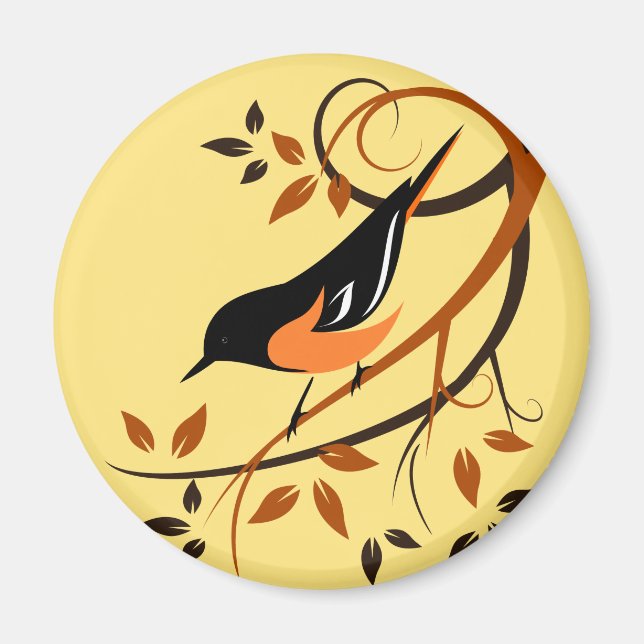 Baltimore Oriole Bird Magnet (Framsidan)