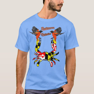 Baltimore oriole blue crab maryland day t shirt