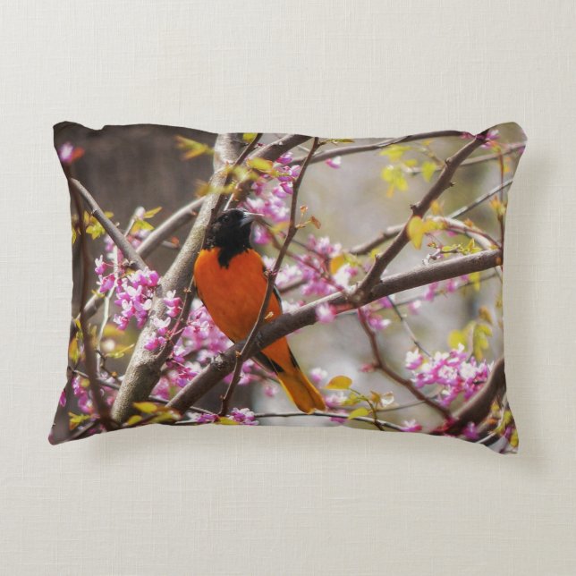 Baltimore Oriole Prydnadskudde (Baksidan)