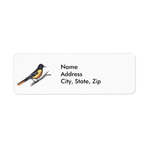 Baltimore Oriole Returadress Etikett