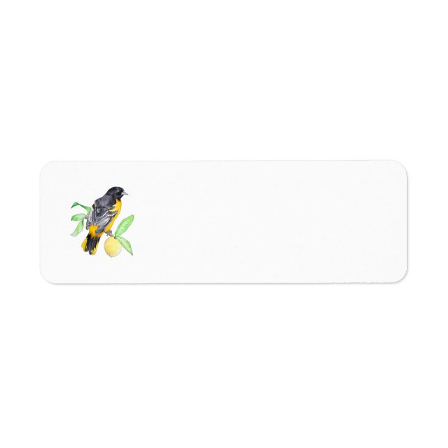 Baltimore Oriole-Returetiketter Returadress Etikett (Framsidan)