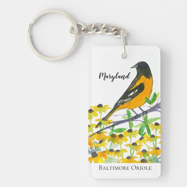 Baltimore Oriole State Bird of Maryland Nyckelring (Framsidan)