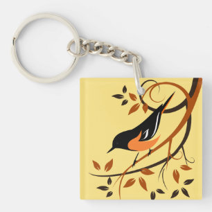 Baltimore Oriole Stylized Bird Design