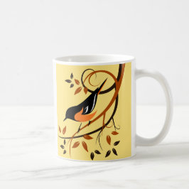 Baltimore Oriole Stylized Bird Design Kaffemugg