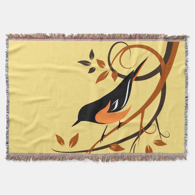Baltimore Oriole Stylized Bird Design Mysfilt (Framsidan)