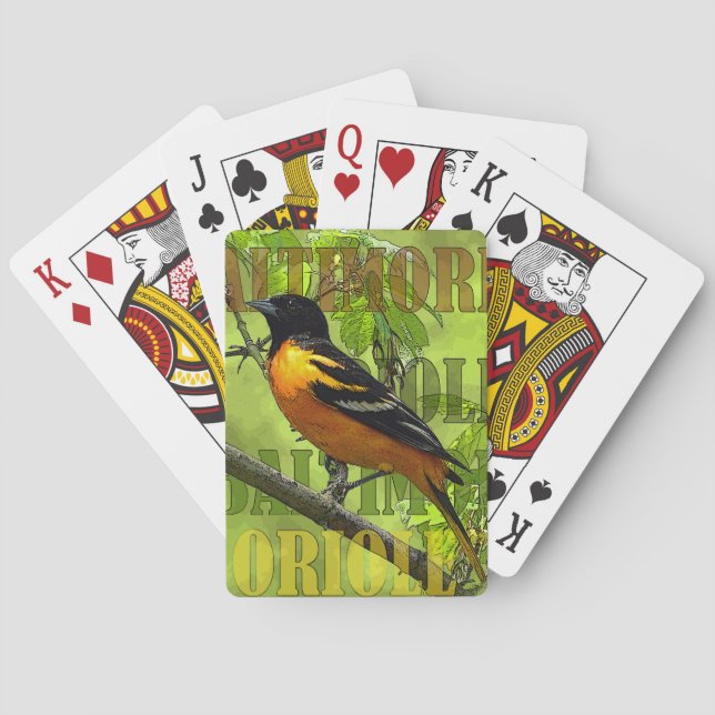 Baltimore Oriole-uppspelningskort Casinokort (Baksidan)