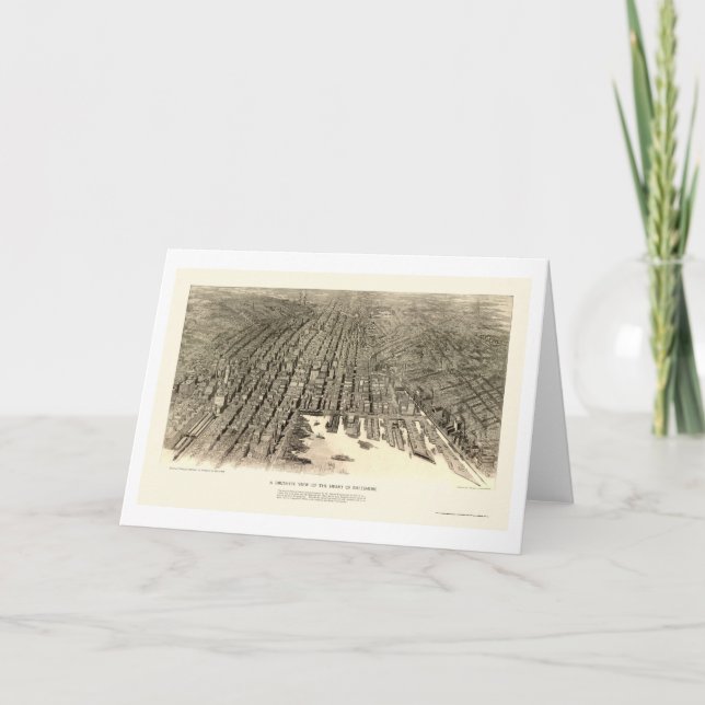 Baltimore panorama- karta för MD - 1912 Kort (Framsida)