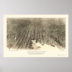 Baltimore panorama- karta för MD - 1912 Poster