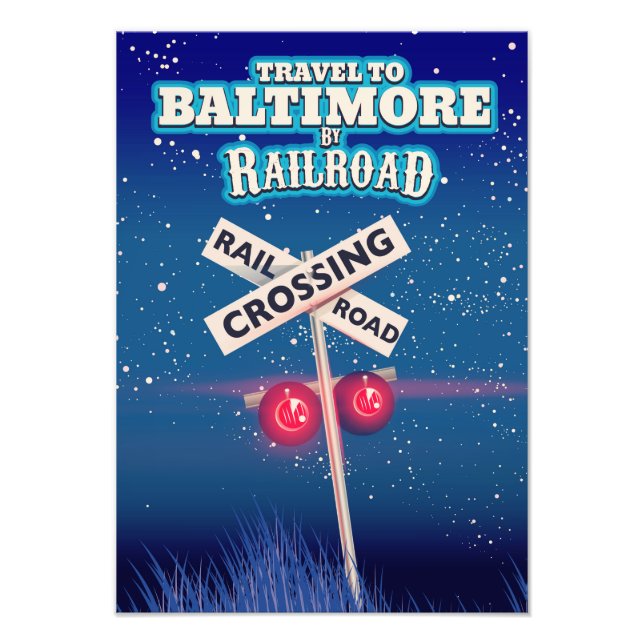 Baltimore Railroad-korsresefabrik. Fototryck (Framsidan)