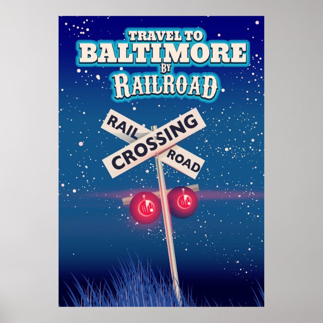 Baltimore Railroad-korsresefabrik. Poster (Framsidan)