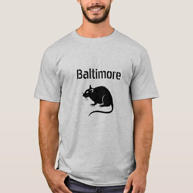 Baltimore RÅTTA --- AVTAL med det! Tee Shirt (Framsida)