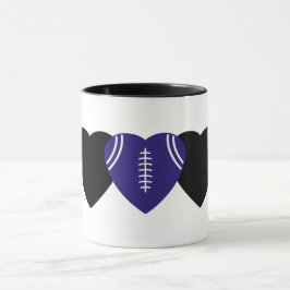 Baltimore Ravens Football Heart Design Mugg