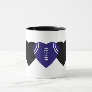 Baltimore Ravens Football Heart Design Mugg