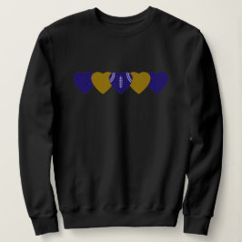 Baltimore Ravens Heart Football Mörk T Shirt
