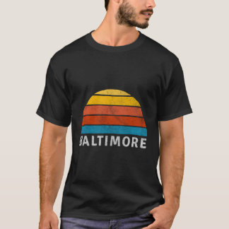 Baltimore Retro Sunset Design T Shirt