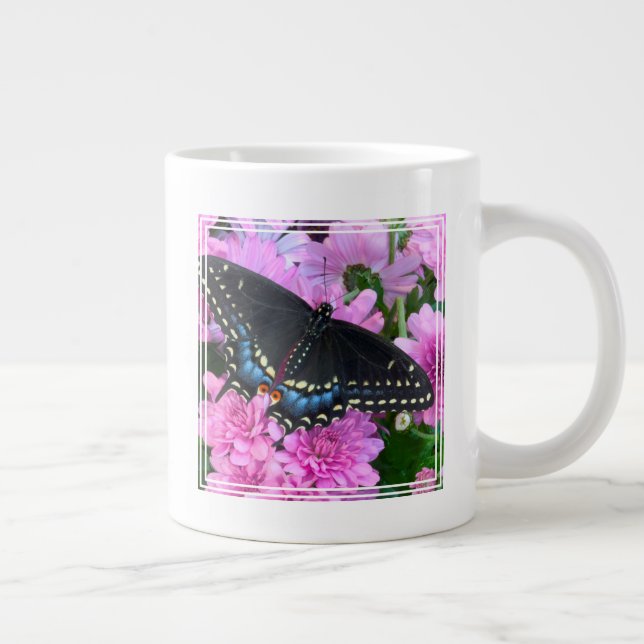 Baltimore-rutig fjäril jumbo mugg (Höger)