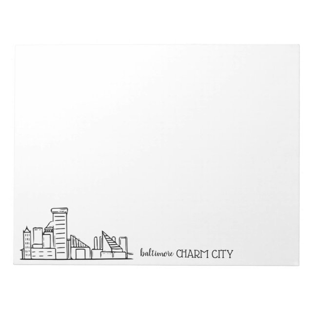 Baltimore Skyline Anteckningsblock (Framsida)