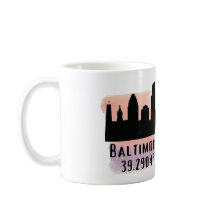 Baltimore Skyline Latitude och Longitud