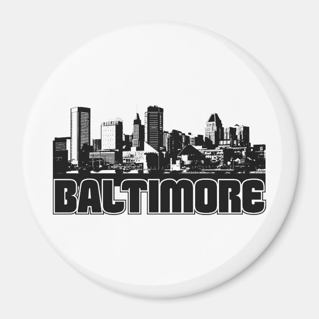 Baltimore Skyline Magnet (Framsidan)